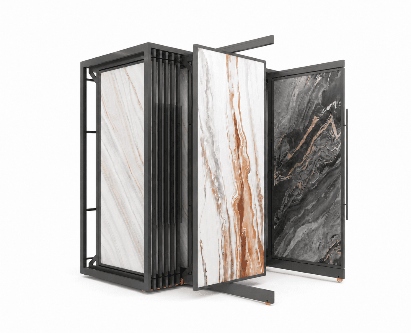 Sliding Pull Out Tile Display Rack For Large Format Slabs