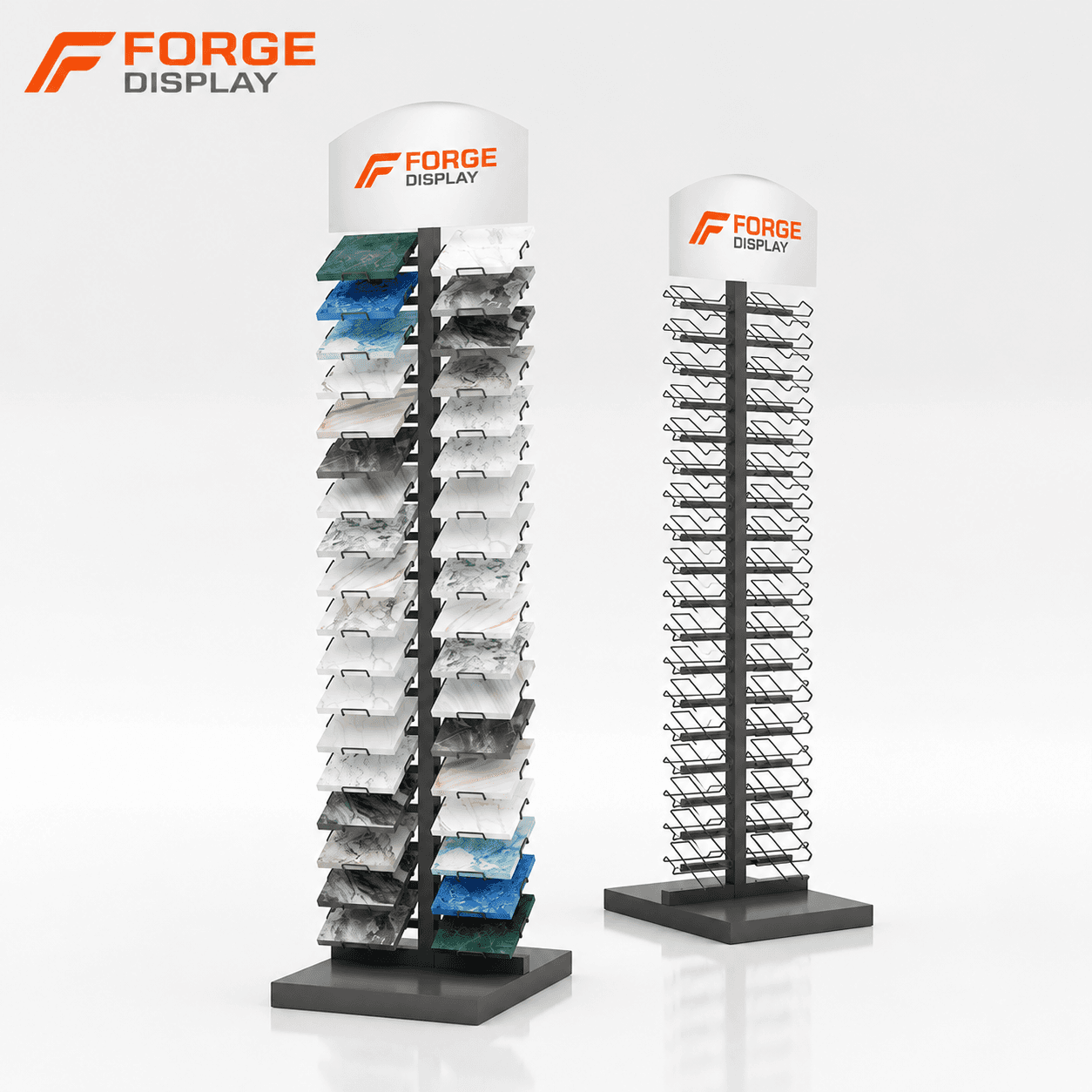 High Capacity Double Sided Stone Sample Display Stand