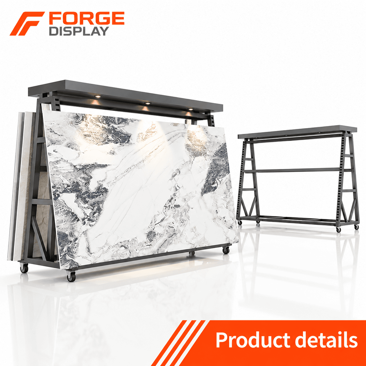 Mobile Large Format Tile & Slab Display Rack