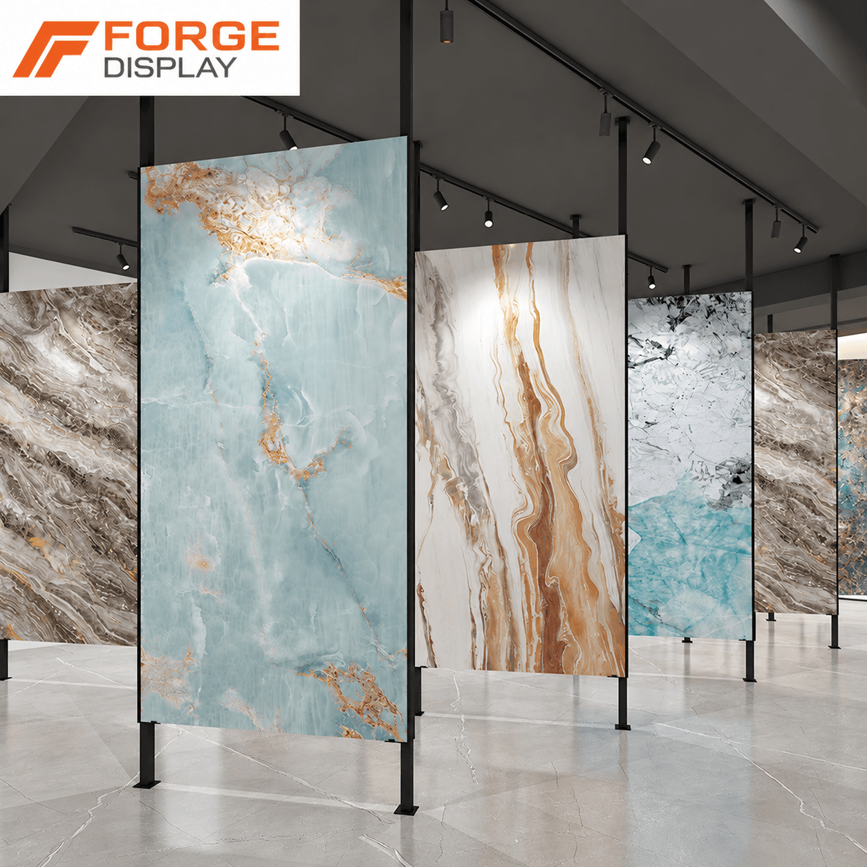 Freestanding Tile & Stone Slab Display Rack