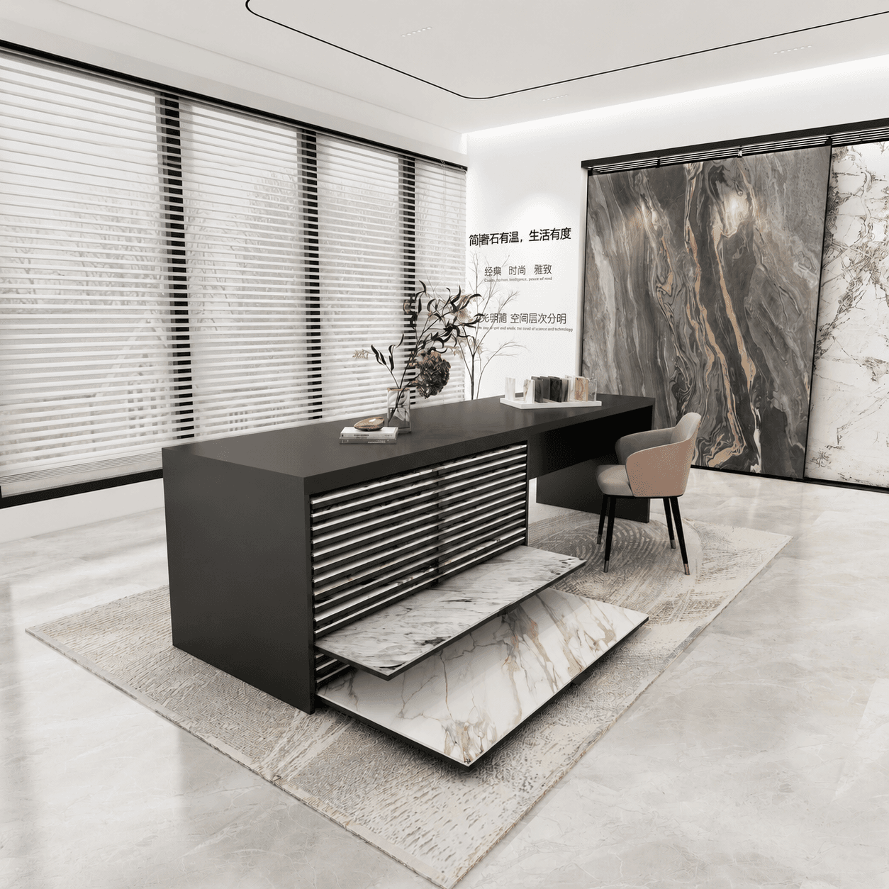Tile Stone Display Desk